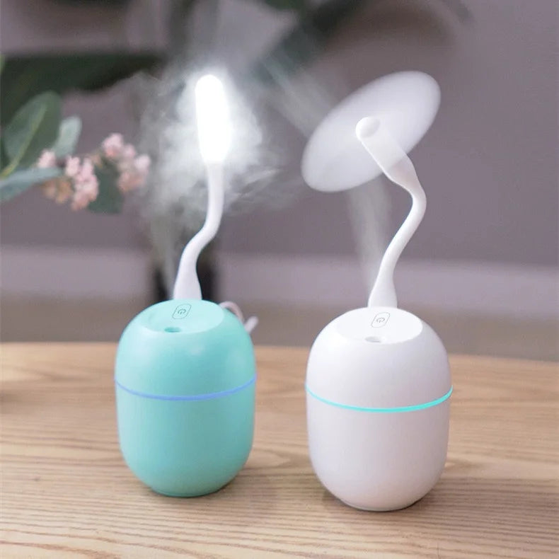 Mini air humidifier Car mounted small Easter egg water droplet humidifier USB Colorful Home Desktop Mute with LED Night Lamp