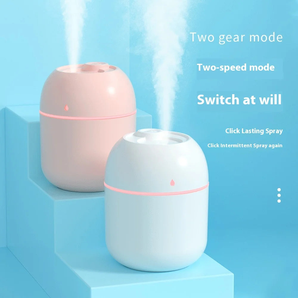 Mini air humidifier Car mounted small Easter egg water droplet humidifier USB Colorful Home Desktop Mute with LED Night Lamp